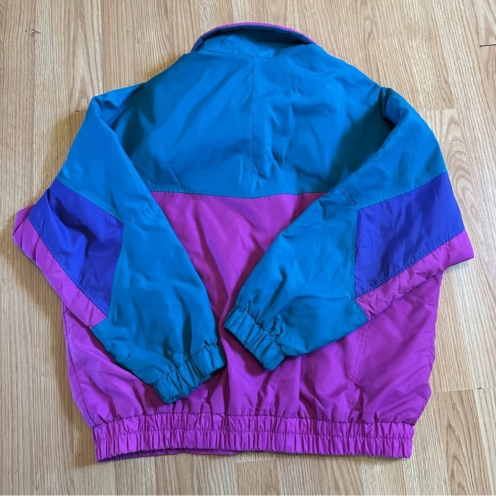 Vintage Sierra Cascade Ladies XL 90s Windbreaker bright colorful ski Jacket - Picture 5 of 7